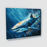 Shark Abstract Ocean Blue 36