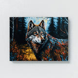 Wolf In Forest Landscape 79
