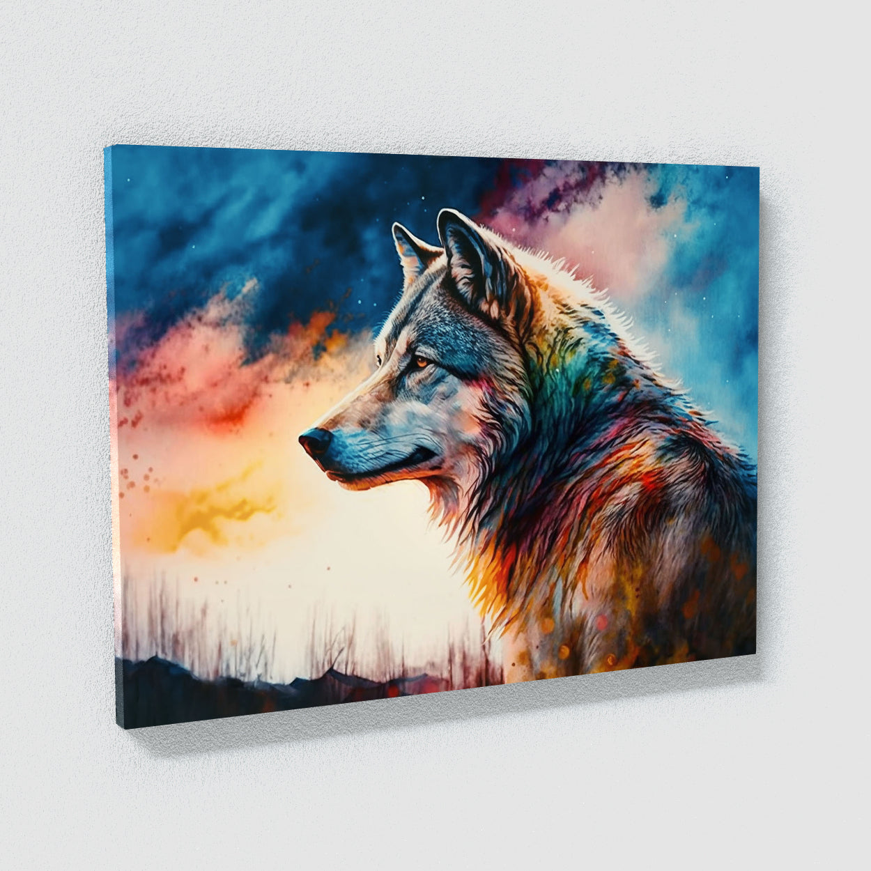 Wolf Realistic Colorful 3