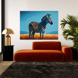 Zebra In Grassy Field 19