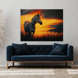 Zebra In Sunset Field 10