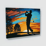 Golf Golfer Sunrise Sunset 11