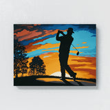 Golf Golfer Sunrise Sunset 11