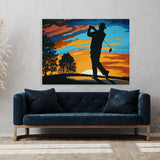 Golf Golfer Sunrise Sunset 11