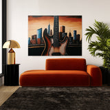 Guitar Art Guitar City Skyline 15