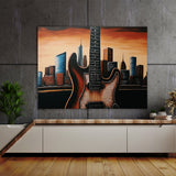 Guitar Art Guitar City Skyline 15