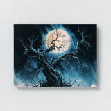 Halloween Watercolor Tree Moon 29