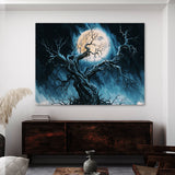 Halloween Watercolor Tree Moon 29