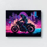 Motorcycle Neon Cityscape 32