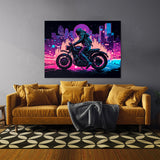 Motorcycle Neon Cityscape 32