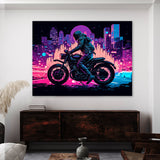 Motorcycle Neon Cityscape 32