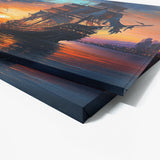 Nautical Harbor Sunset Scene 55