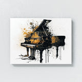 Piano Art Abstract Piano Ink 41