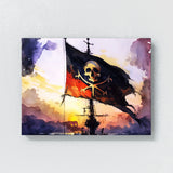 Pirate Flag Watercolor 25