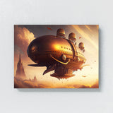 Steampunk Airship Cityscape 1