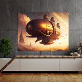 Steampunk Airship Cityscape 1
