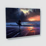 Surf Surfer Dawn Dark Dramatic 32