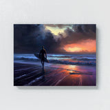 Surf Surfer Dawn Dark Dramatic 32