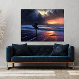 Surf Surfer Dawn Dark Dramatic 32