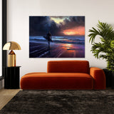 Surf Surfer Dawn Dark Dramatic 32