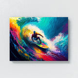 Surf Vibrant Oil Of Surfer Wave 36