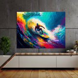Surf Vibrant Oil Of Surfer Wave 36