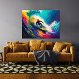 Surf Vibrant Oil Of Surfer Wave 36