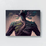 Surreal Person Tree Chest Sky 82