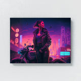 Synthwave Woman Leather 14