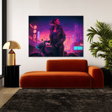 Synthwave Woman Leather 14