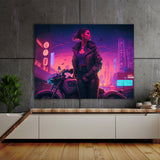 Synthwave Woman Leather 14