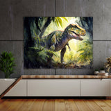 T Rex Watercolor Jungle Setting 32