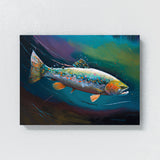 Trout Abstract Pond Vibrant 8