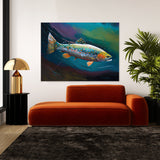 Trout Abstract Pond Vibrant 8