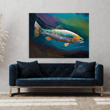 Trout Abstract Pond Vibrant 8