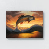 Trout Jumping Sunset 3