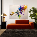 Trumpet Watercolor Brushstrokes 19