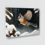 Tufted Titmouse Snowy Forest 4