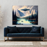 Ufo Lake Trees Mountains 11