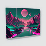 Vaporwave Futuristic Landscape 78