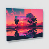 Vaporwave Sunset Glitch 64