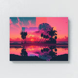 Vaporwave Sunset Glitch 64
