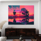 Vaporwave Sunset Glitch 64