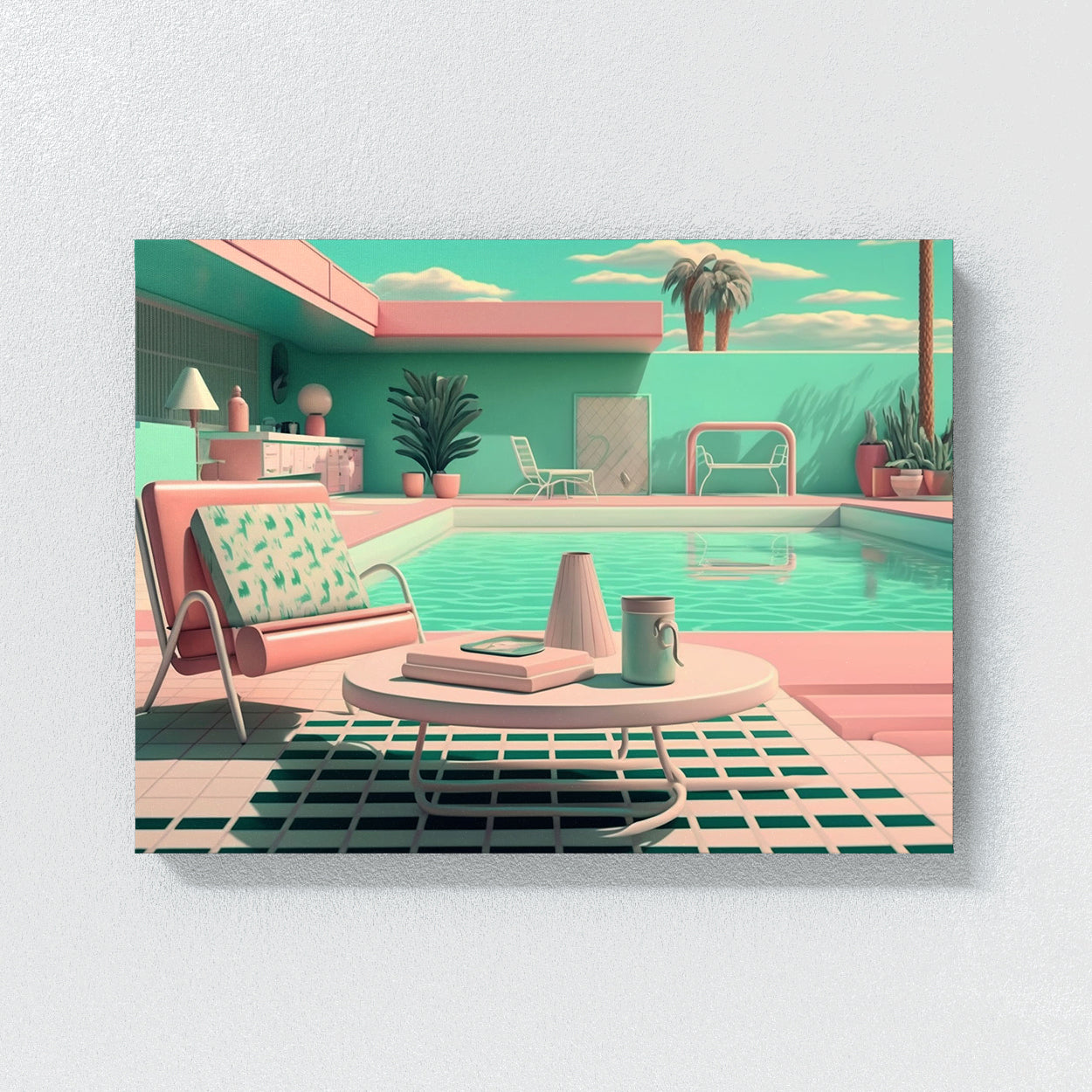Vaporwave Vintage Pool 18