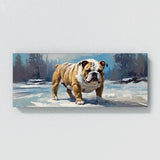 Bulldog Snowy Canine Stroll 35