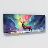 Reindeer Colorful Night Sky 28