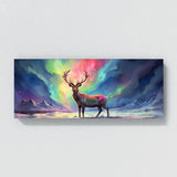 Reindeer Colorful Night Sky 28