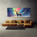 Reindeer Colorful Night Sky 28
