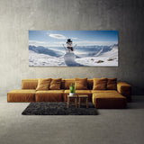 Snowman Snowy Vista Panorama 74