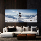 Snowman Snowy Vista Panorama 74